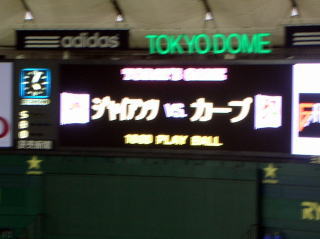 東京ドームで野球を見ました